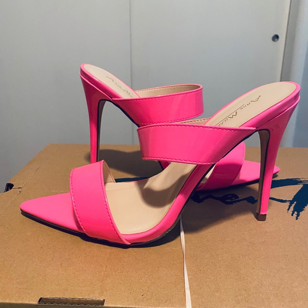 Neon pink heels
